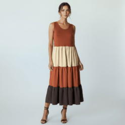 Vestido tricolor