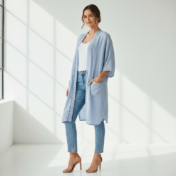 Kimono corto lino