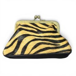 Monedero de boquilla animal print pelo