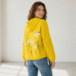 Chaqueta cremallera pintada a mano