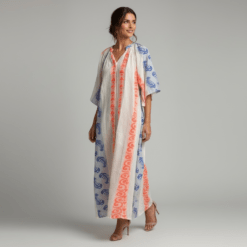 Vestido mexicano cuello mao