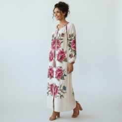 Vestido bordado flores