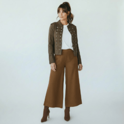 Chaqueta militar marrón