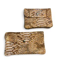 Monedero de piel estampado serpiente
