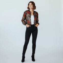 Bomber estampado terciopelo