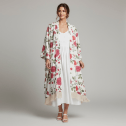 Kimono mantón blanco El Caballo