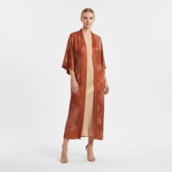 Kimono largo flores caldera
